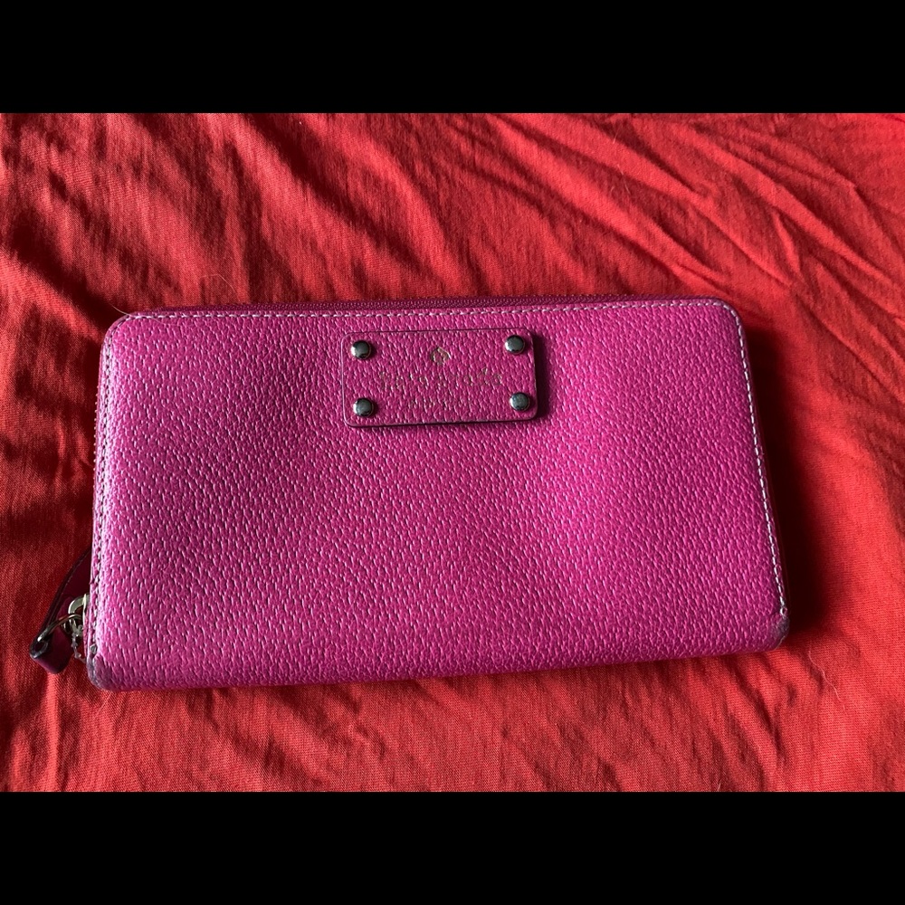 Hot pink large Kate Spade wallet